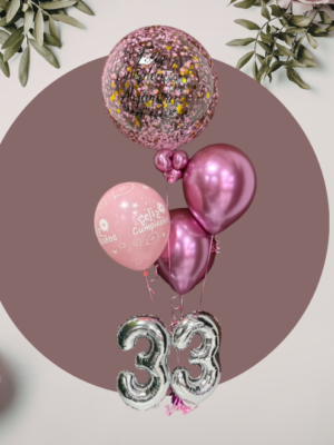 Bouquet de Globos Cumpleaños con Número