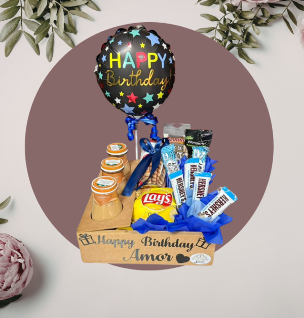 Caja Sorpresa con Globo y Snacks