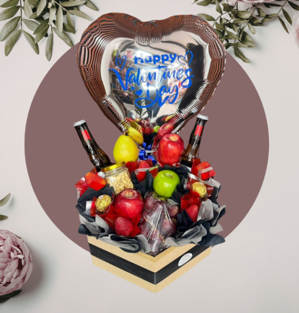 Caja de Frutas con Globo