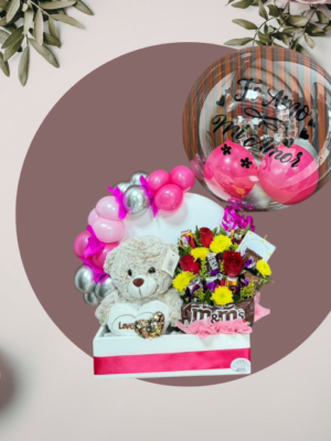 16 Caja Sorpresa Romántica con Peluche y Globo