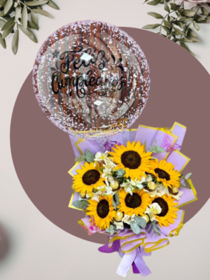 Bouquet de Girasoles con Globo