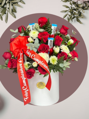 Arreglo Floral con Chocolates