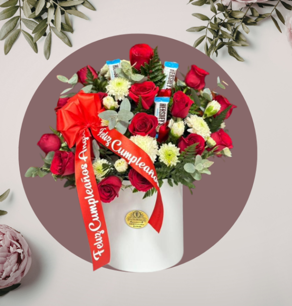 Arreglo Floral con Chocolates