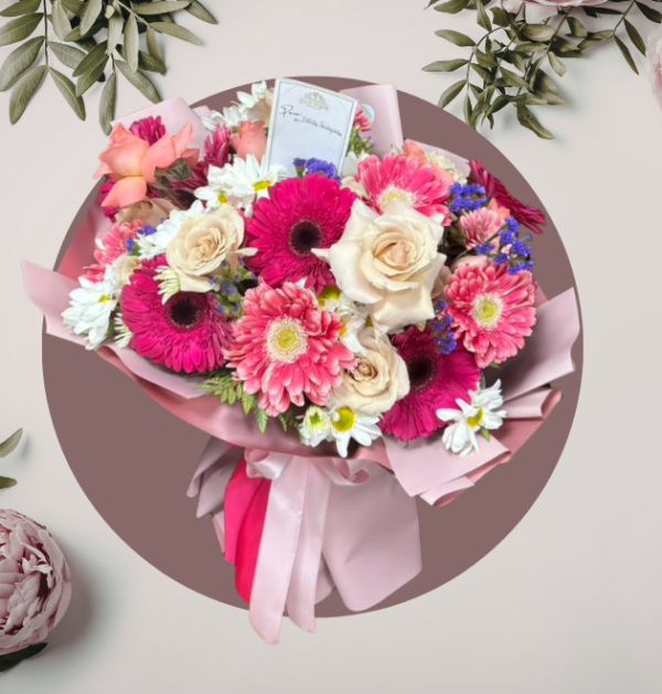 3 Ramo Floral Mixto Rosado