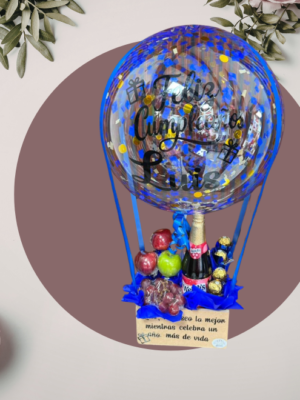 Arreglo de Frutas con Globo Burbuja