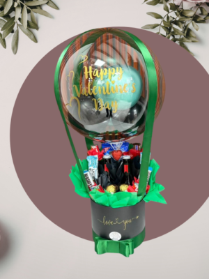 Arreglo Premium con Globo Burbuja y Dulces