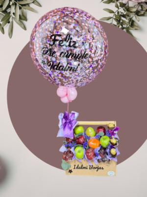 Caja de Frutas con Globo Burbuja