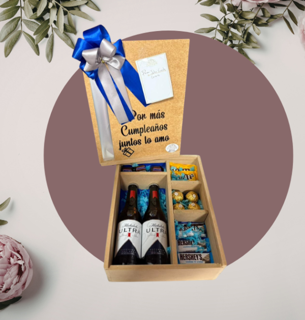 Caja Sorpresa con Cervezas y Dulces