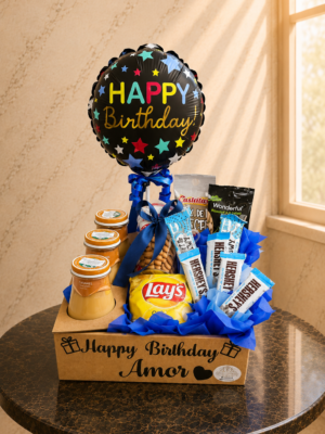 Caja Sorpresa con Globo y Snacks