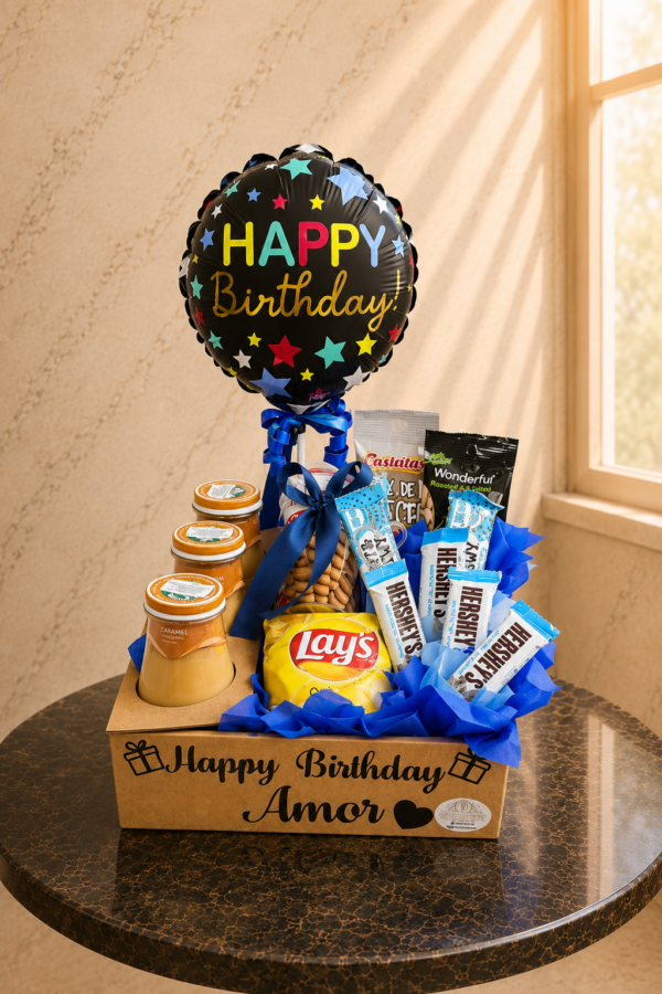 Caja Sorpresa con Globo y Snacks