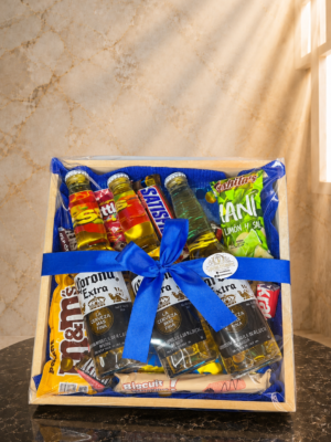 Caja de Regalo con Cervezas y Dulces