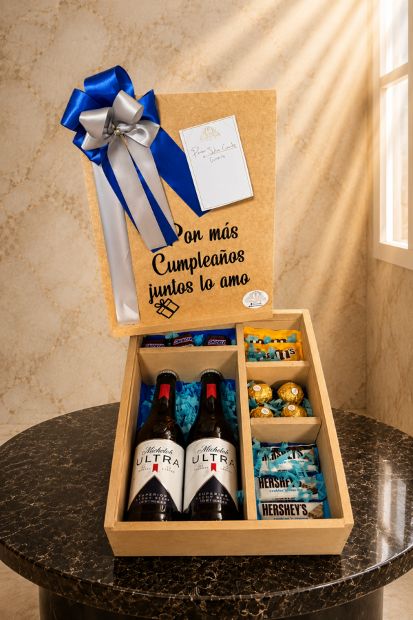 Caja Sorpresa con Cervezas y Dulces
