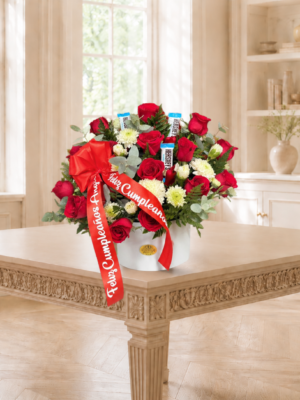 Arreglo Floral con Chocolates