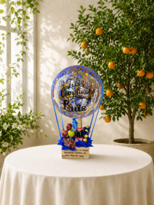 Arreglo de Frutas con Globo Burbuja