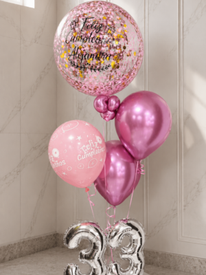 Bouquet de Globos Cumpleaños con Número