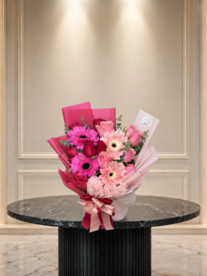 Ramo de Rosas y Gerberas