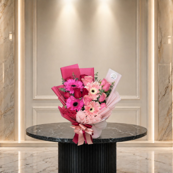 Ramo de Rosas y Gerberas